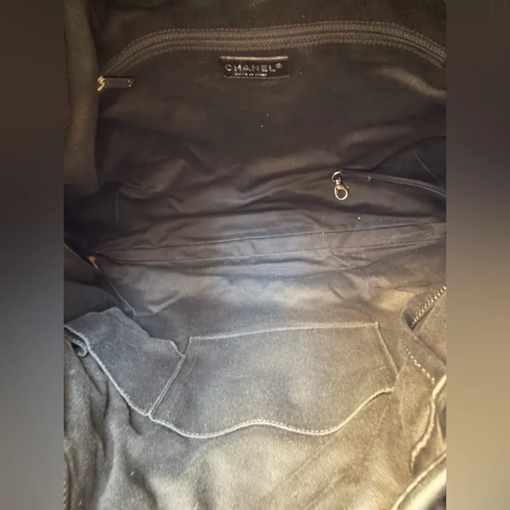 Chanel Wild Stitch Quilted Drawstring Hobo in Black Calfskin